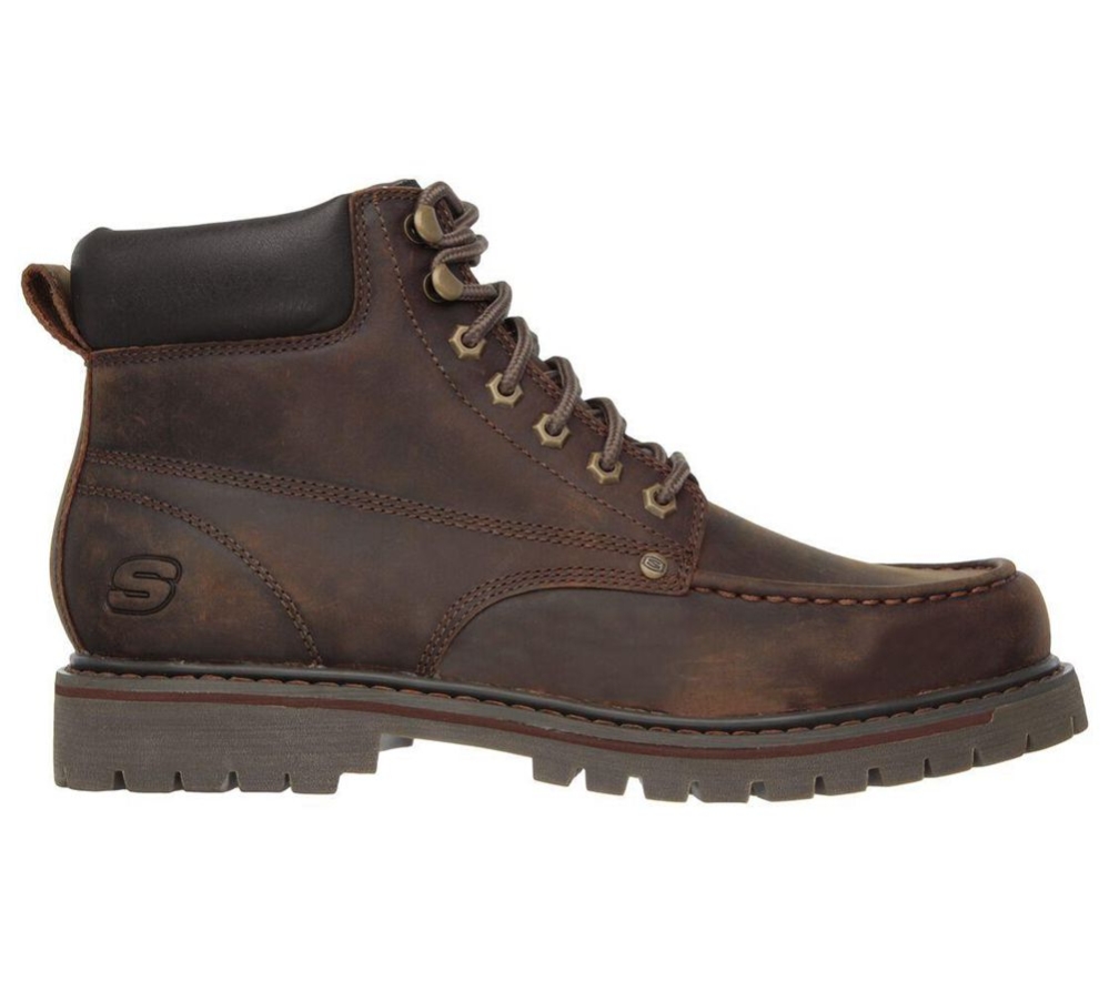 Skechers Bruiser Men's Ankle Boots Brown | CYGK49601