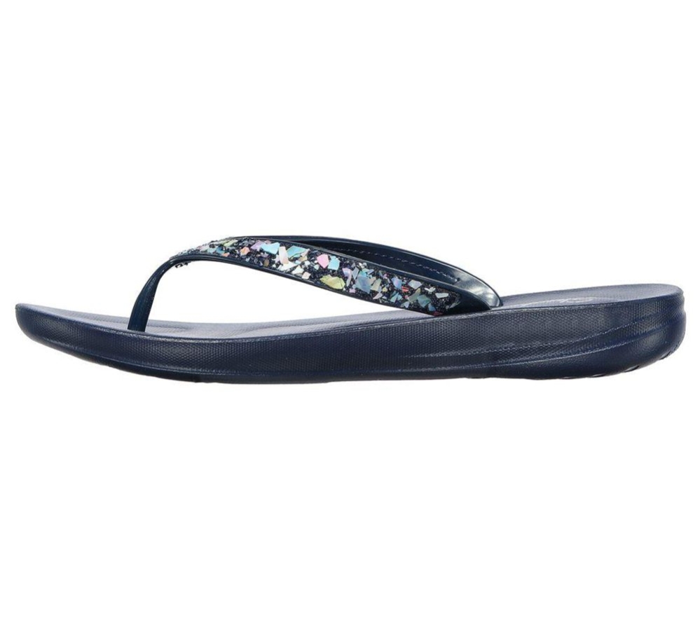 Skechers Bungalow - Coral Gem Women's Flip Flops Navy Multicolor | ASRE83214