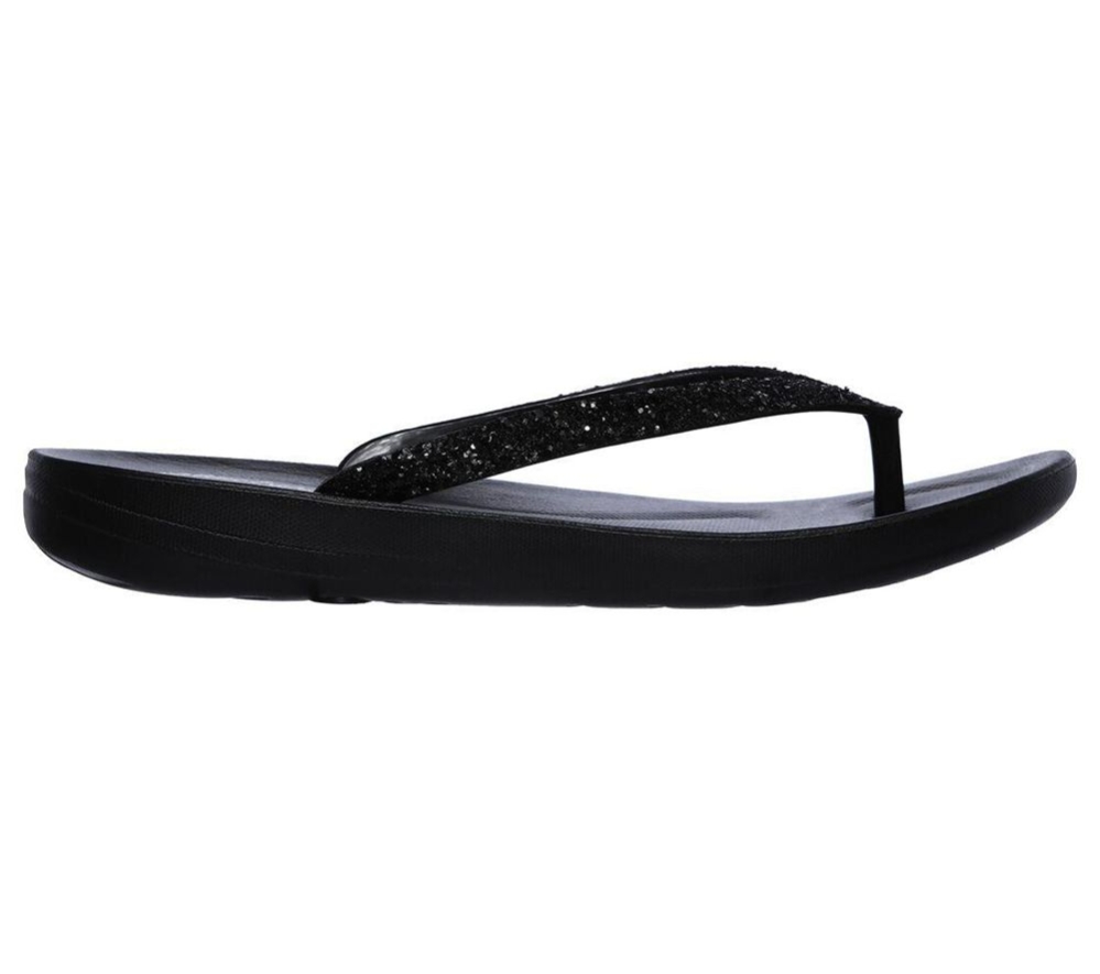 Skechers Bungalow - Warm Up Women's Flip Flops Black | MGWT69382