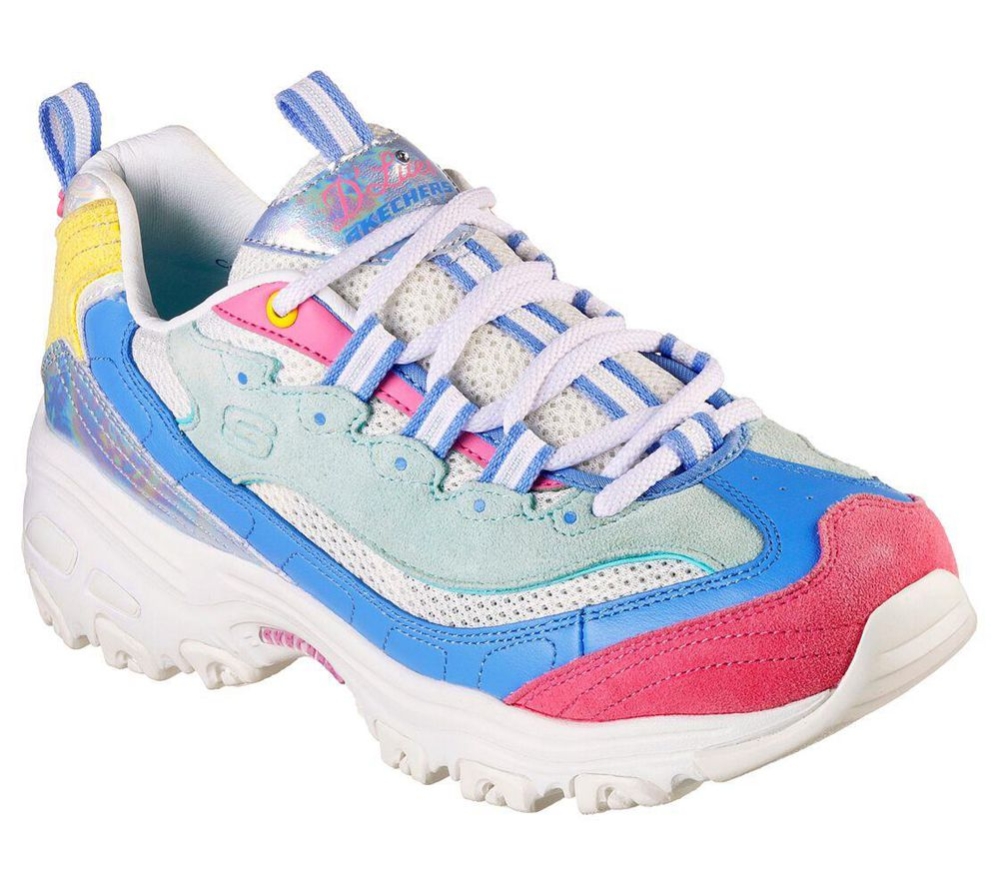 Skechers Cali Collection: D\'Lites - City Splendid Women\'s Trainers White Multicolor | WBUT05291