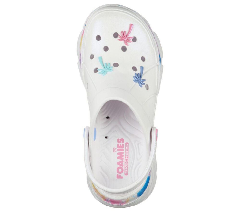 Skechers Cali Collection: Foamies Max Cushioning - Beach Bash Women's Clogs White Multicolor | GRHK70936