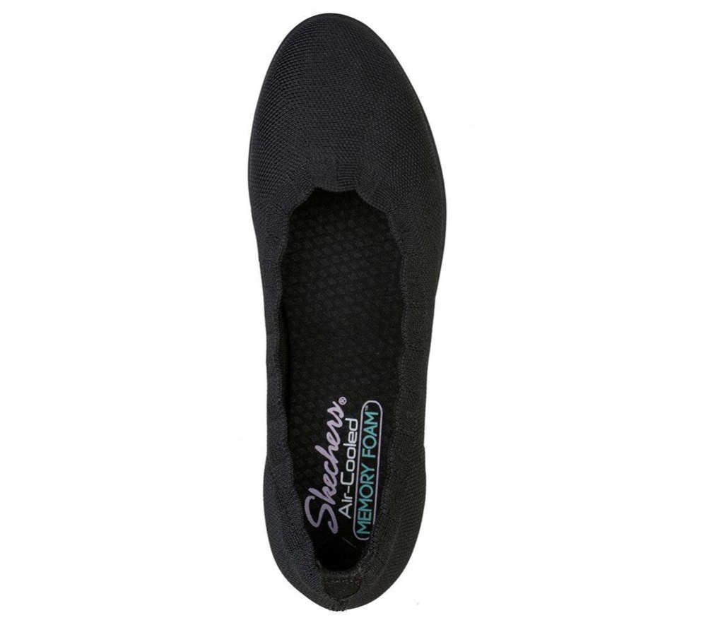 Skechers Cleo Flex Wedge - Spellbind Women's Slip On Shoes Black | YOAP94130