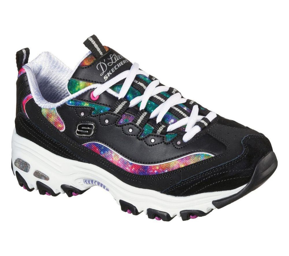 Skechers D\'Lites - Galaxy Fantasy Women\'s Trainers Black Multicolor | KVJY87201