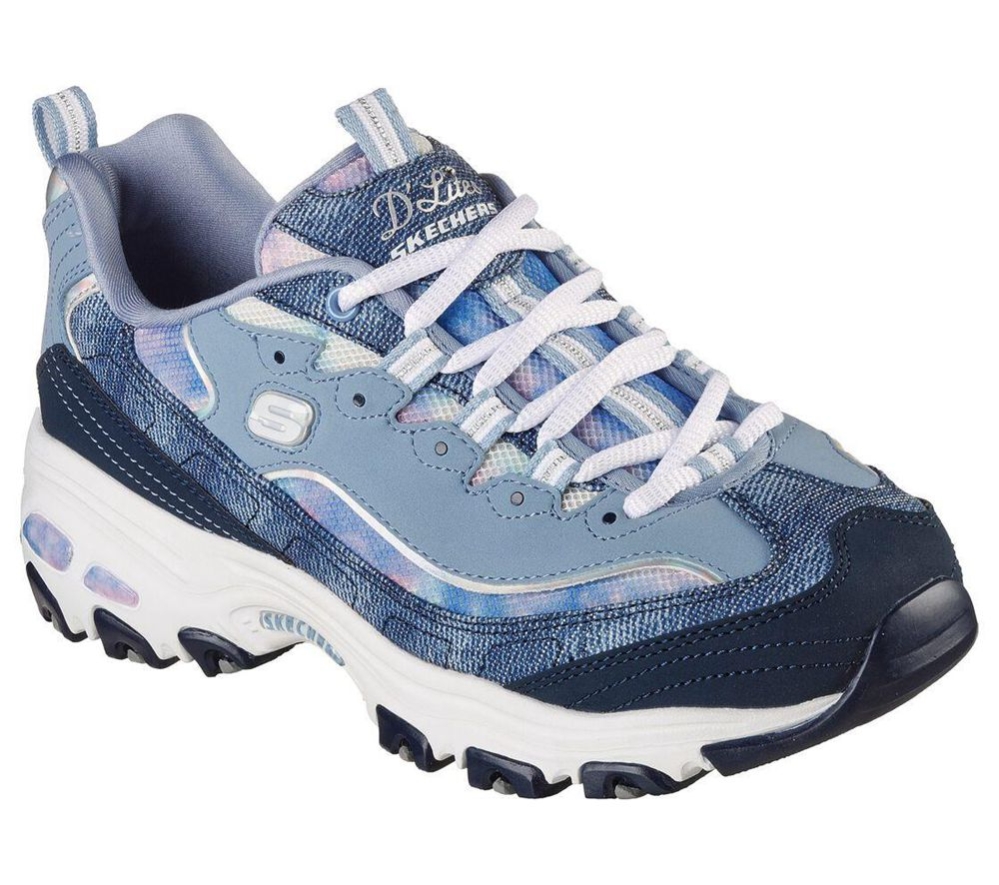 Skechers D\'Lites - Luscious Chic Women\'s Trainers Navy Multicolor | XAQL43608