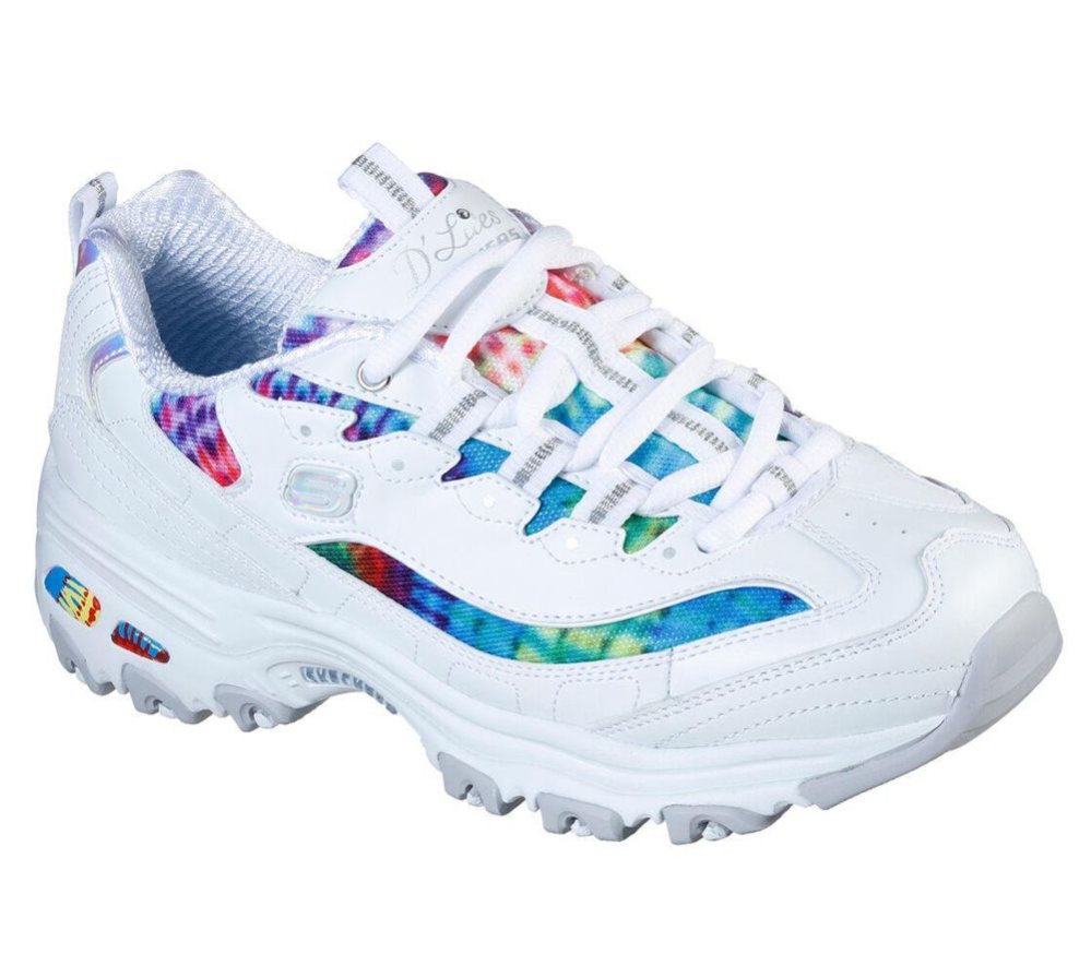 Skechers D\'Lites - Summer Fiesta Women\'s Trainers White Multicolor | JLSN92465