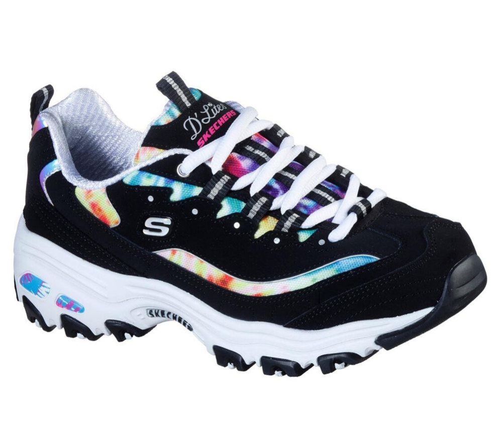 Skechers D\'Lites - Summer Fiesta Women\'s Trainers Black Multicolor | OYNT21976