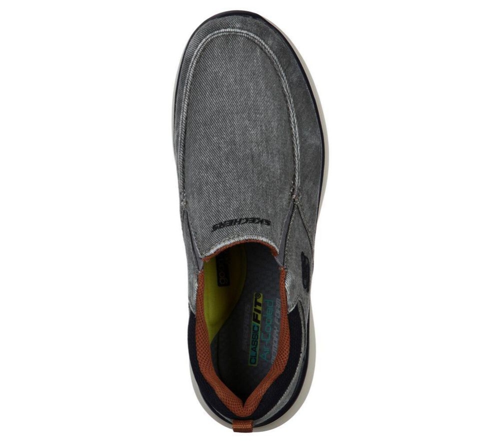 Skechers Delson 2.0 - Larwin Men's Loafers Grey Black | NZCL49178