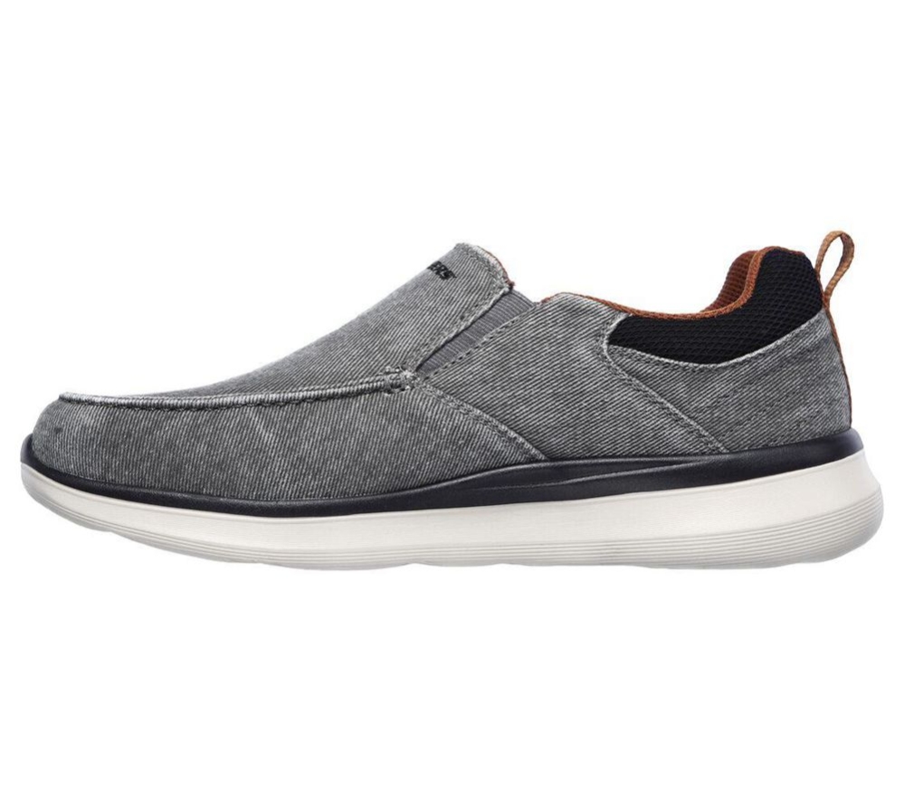 Skechers Delson 2.0 - Larwin Men's Loafers Grey Black | NZCL49178