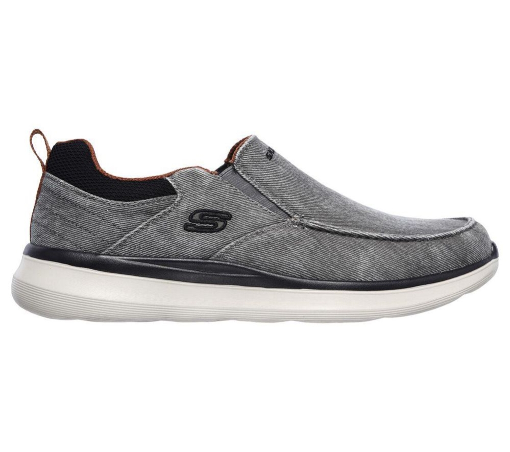 Skechers Delson 2.0 - Larwin Men's Loafers Grey Black | NZCL49178