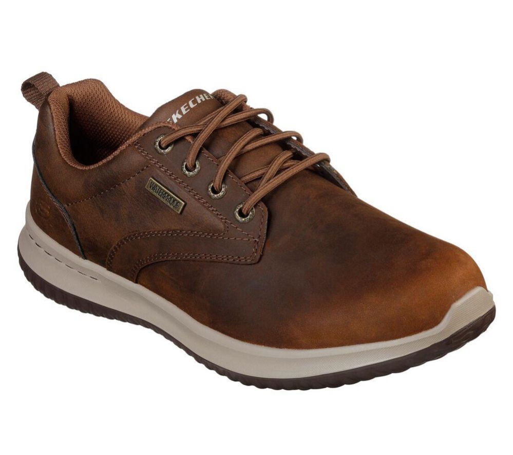 Skechers Delson - Antigo Men\'s Oxford Shoes Brown | OFUD71403