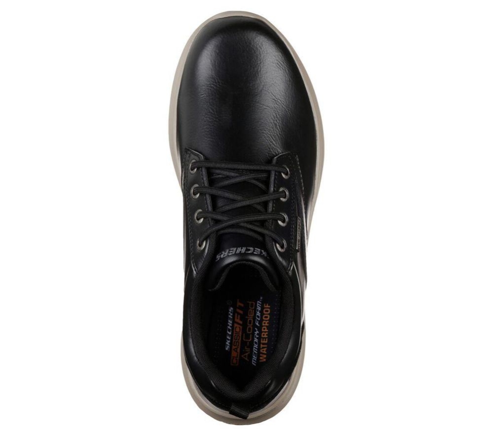 Skechers Delson - Antigo Men's Oxford Shoes Black | QEVC06413