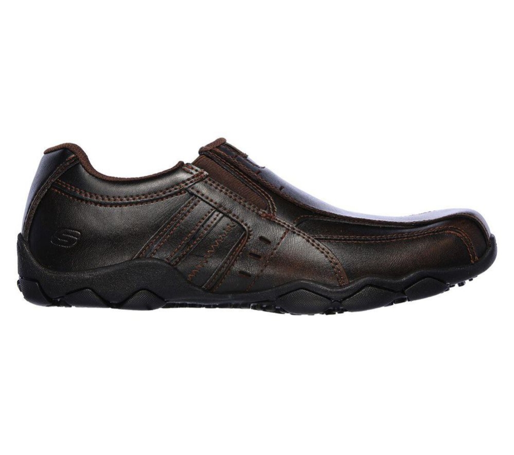 Skechers Diameter - Nerves Men's Loafers Brown | AJPF30198