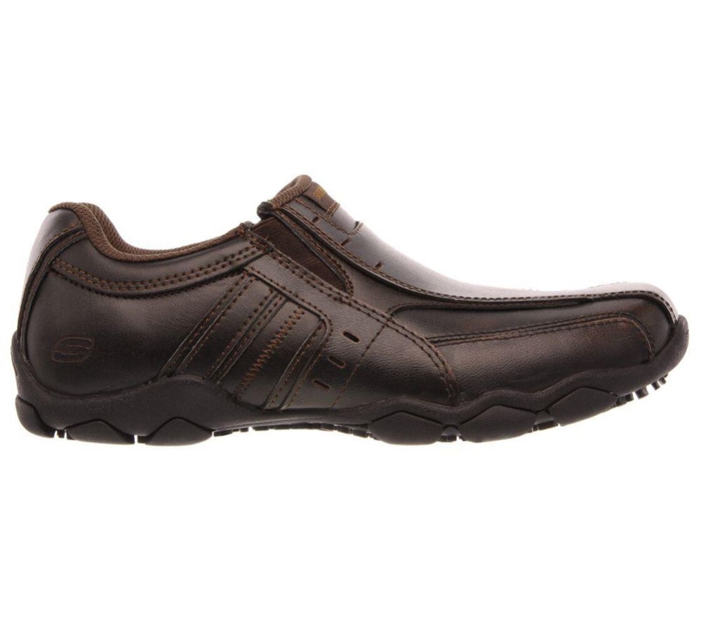 Skechers Diameter - Nerves Men's Loafers Brown | AJPF30198