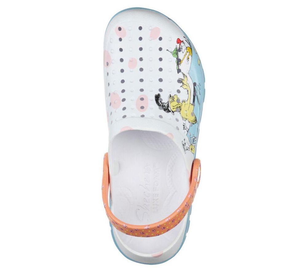 Skechers Dr. Seuss: GOwalk 5 - Egg On Women's Clogs White Multicolor | FLCY16738