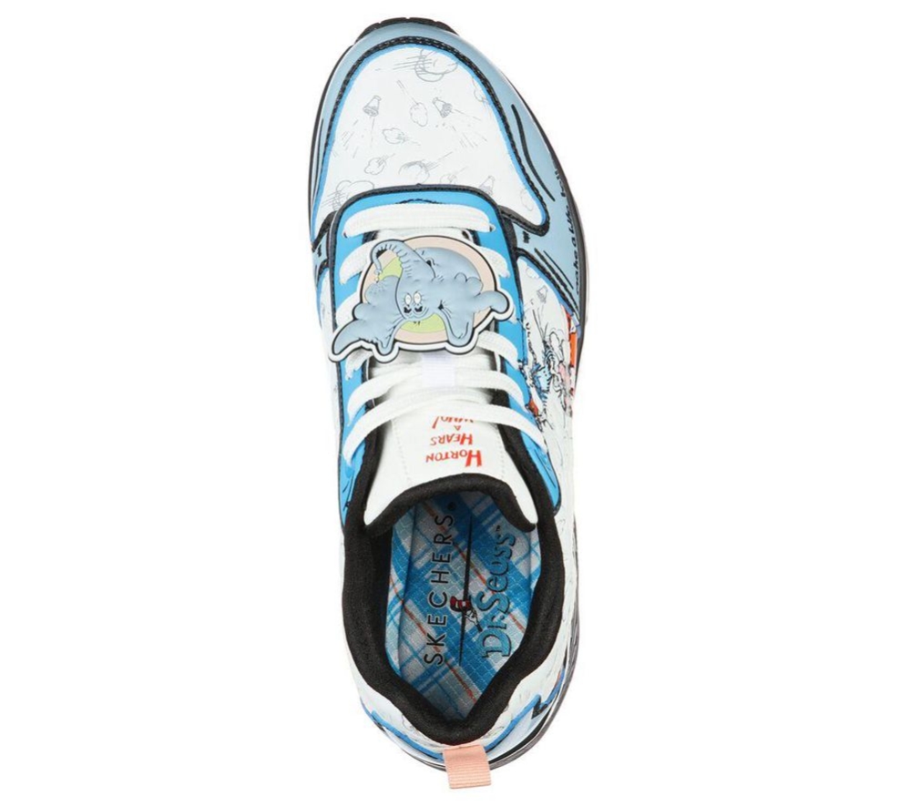 Skechers Dr. Seuss: Uno - Every Voice Counts Women's Trainers White Blue Orange | EWCJ29368