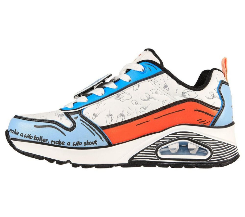 Skechers Dr. Seuss: Uno - Every Voice Counts Women's Trainers White Blue Orange | EWCJ29368