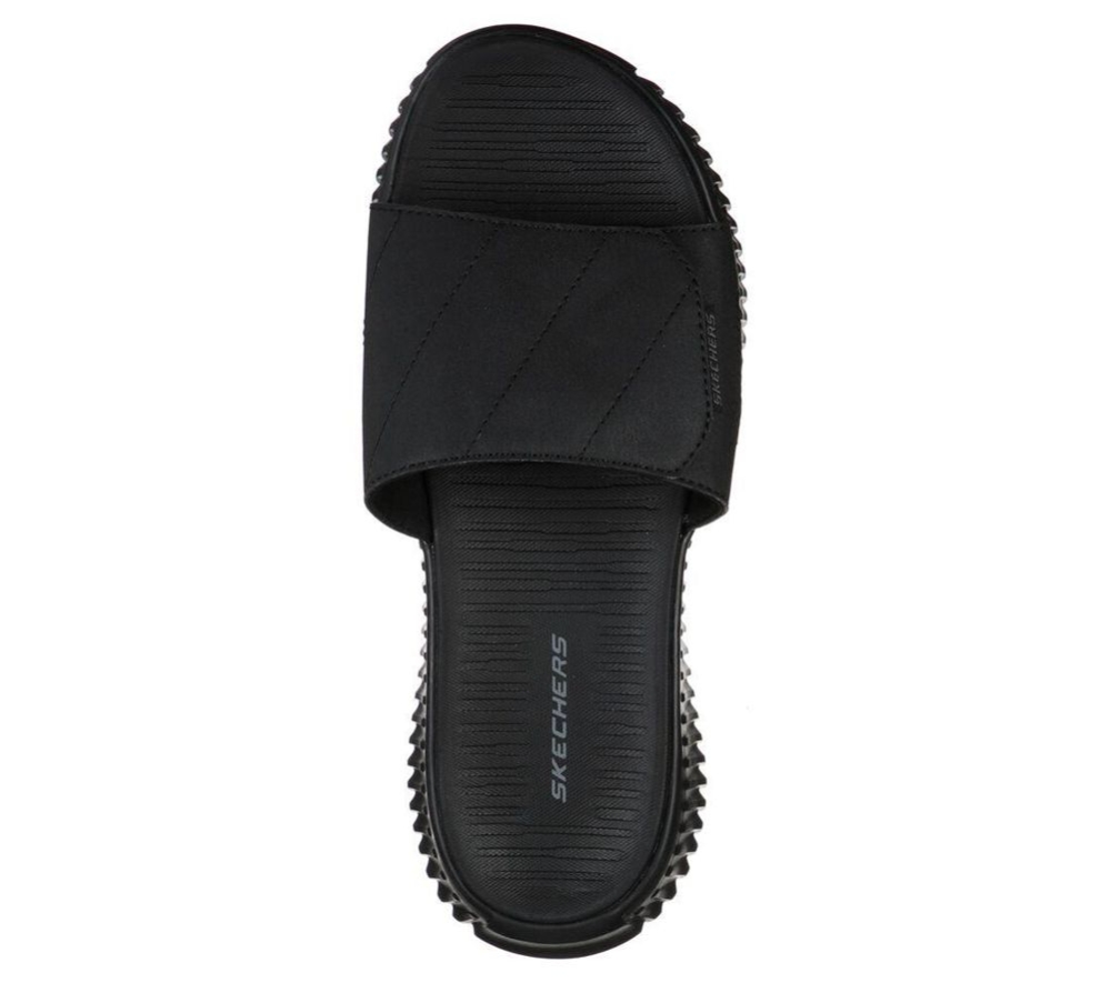 Skechers Elite Flex - Trevera Men's Slides Black | HOTG06184