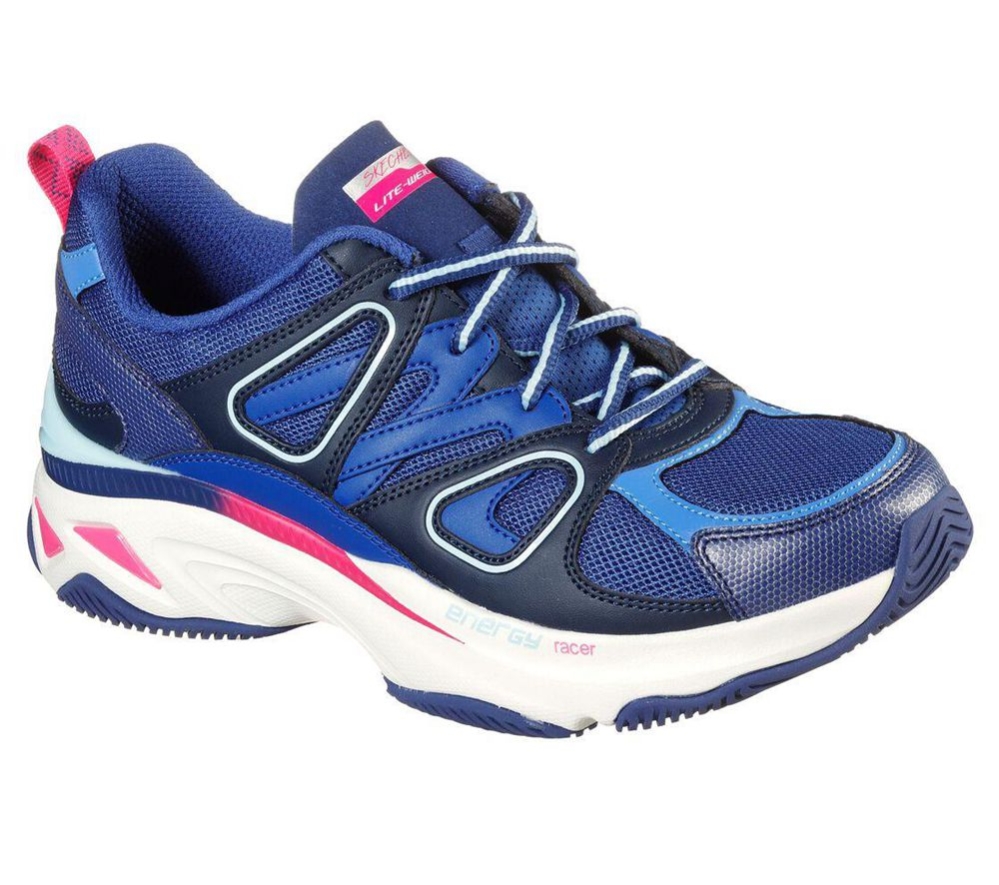 Skechers Energy Racer - Innovative Women\'s Trainers Navy Pink | WOMN30296