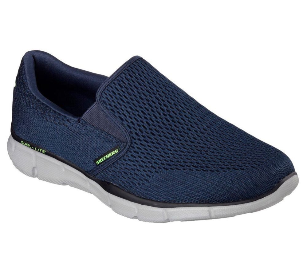 Skechers Equalizer - Double Play Men\'s Trainers Navy | GRBQ60127