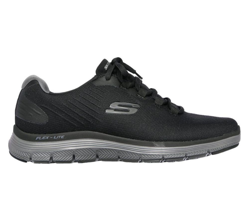 Skechers Flex Advantage 4.0 - Overtake Men's Training Shoes Black Grey | FSQP10769