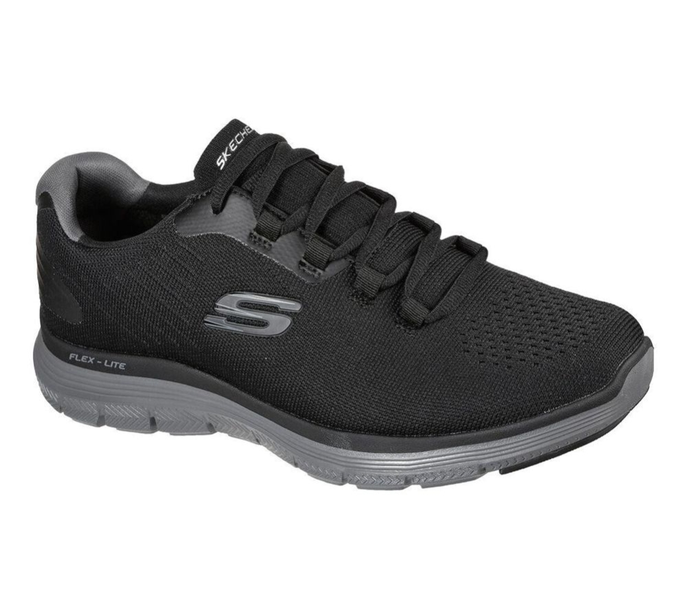 Skechers Flex Advantage 4.0 - Overtake Men\'s Training Shoes Black Grey | FSQP10769