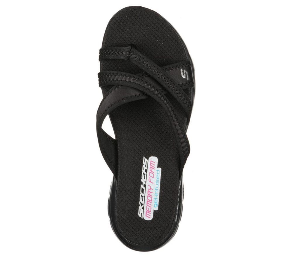 Skechers Flex Appeal 2.0 - Start Up Women's Slides Black | DVZW63950