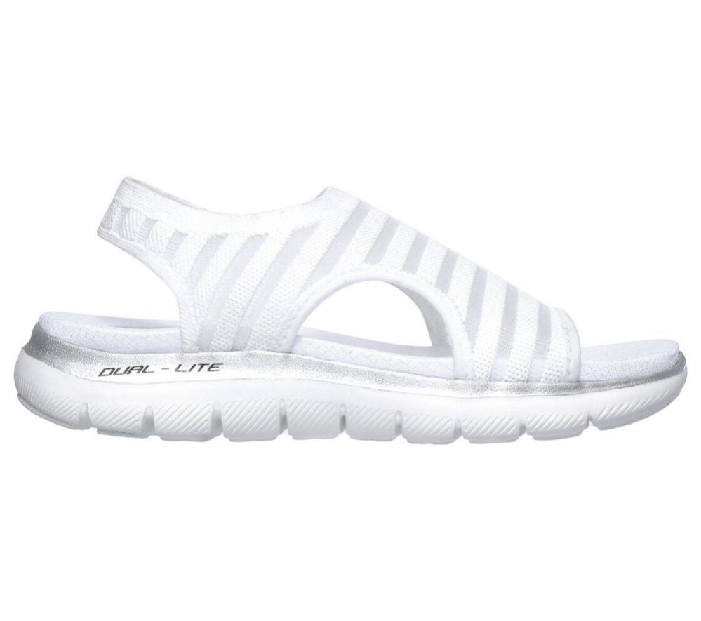 Skechers Flex Appeal 2.0 - Sweet Rush Women's Sandals White | XWNK54163