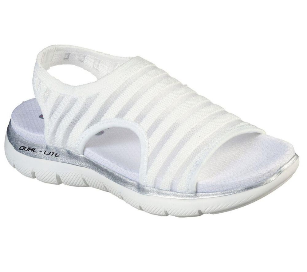 Skechers Flex Appeal 2.0 - Sweet Rush Women\'s Sandals White | XWNK54163