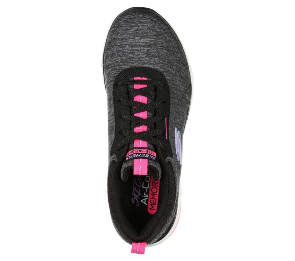 Skechers Flex Appeal 3.0 - Steady Energy Women's Training Shoes Black Grey Pink | HMTX81207