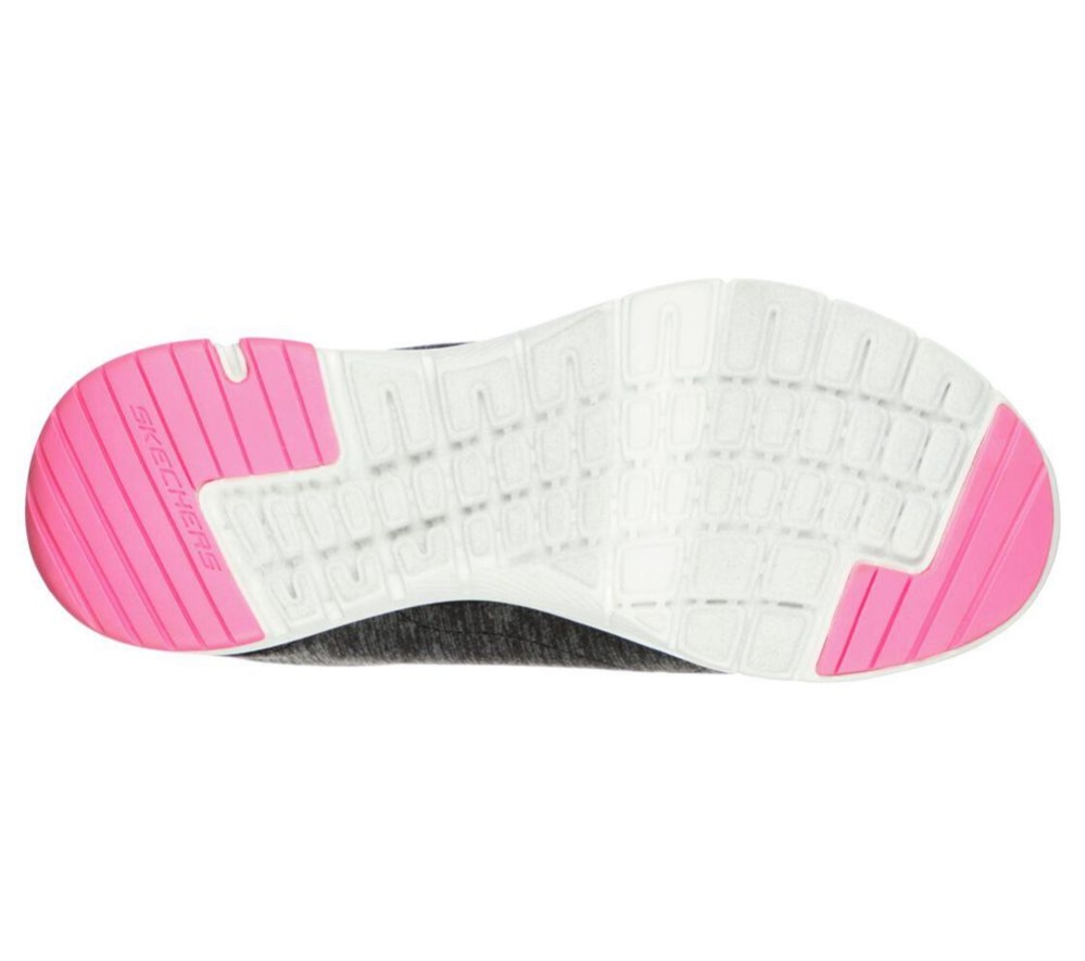Skechers Flex Appeal 3.0 - Steady Energy Women's Training Shoes Black Grey Pink | HMTX81207