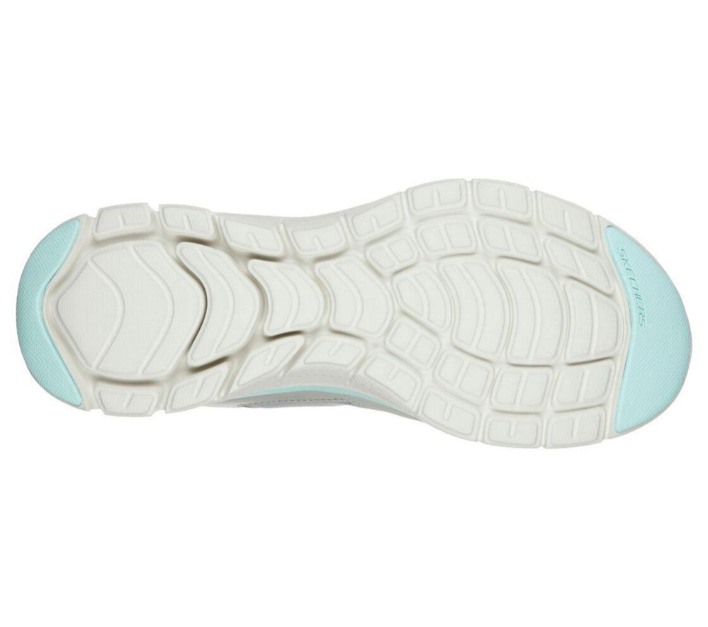 Skechers Flex Appeal 4.0 - Active Flow Women's Training Shoes Grey Turquoise | WRZO06138