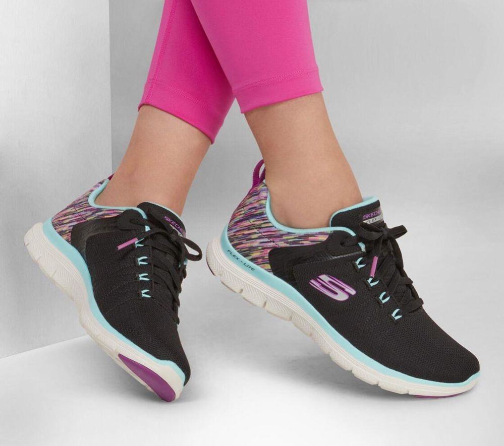 Skechers Flex Appeal 4.0 - Dream Easy Women's Training Shoes Black Multicolor | OLGF10254