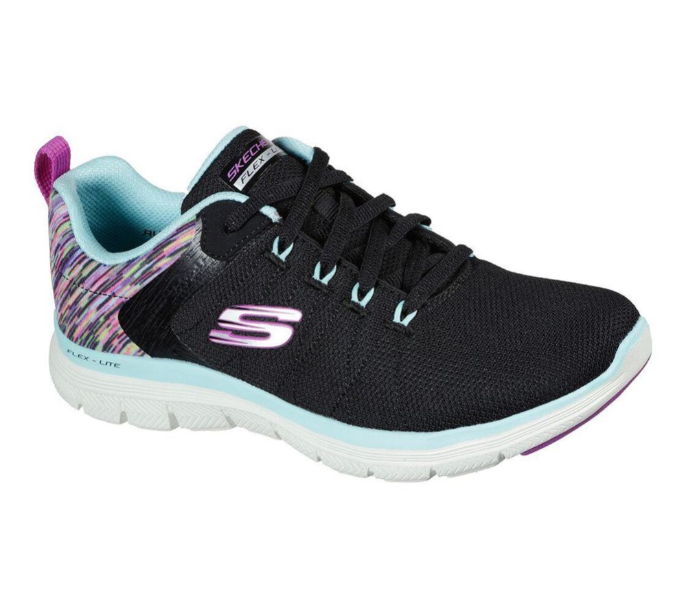 Skechers Flex Appeal 4.0 - Dream Easy Women\'s Training Shoes Black Multicolor | OLGF10254
