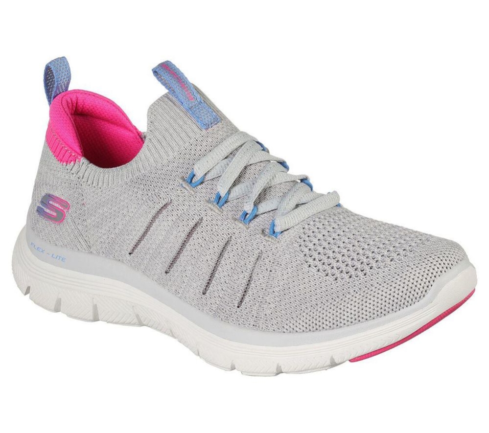 Skechers Flex Appeal 4.0 - Simple Joy Women\'s Training Shoes Grey Pink | GNBW08315