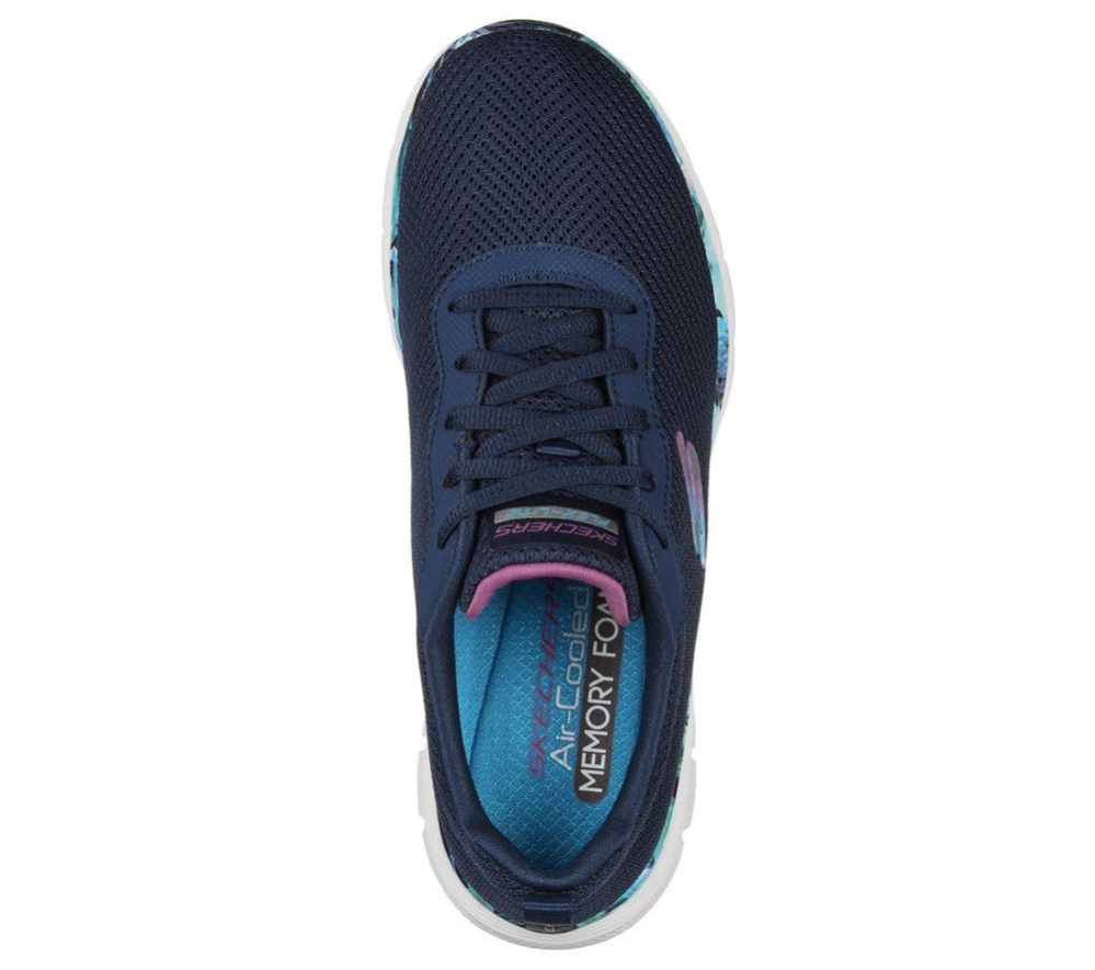 Skechers Flex Appeal 4.0 - Tropicana Vibe Women's Training Shoes Navy Multicolor | OIFA78461