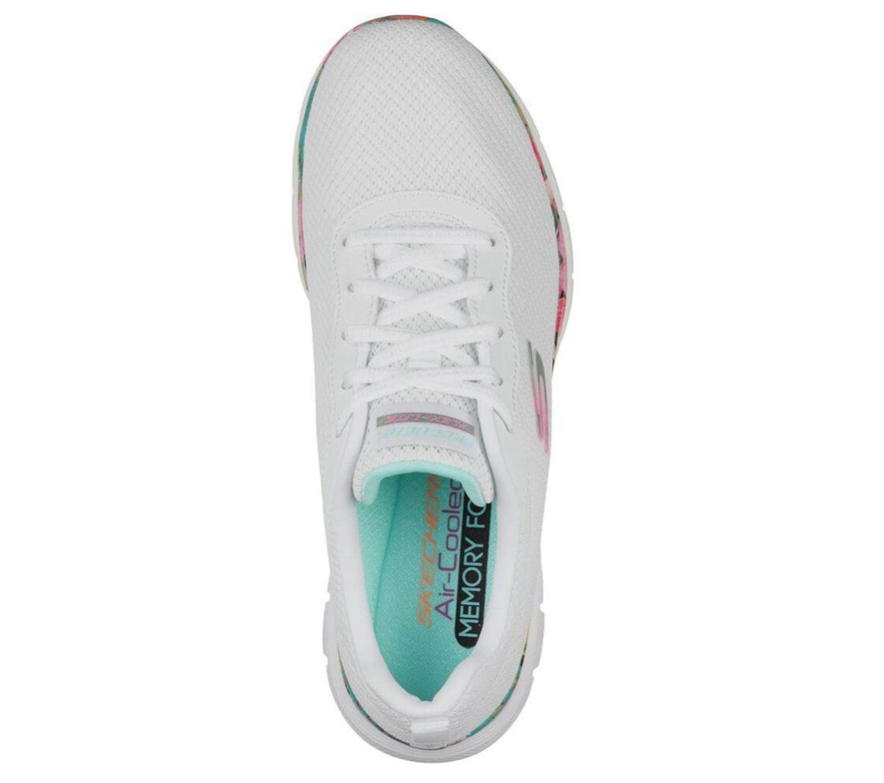 Skechers Flex Appeal 4.0 - Tropicana Vibe Women's Training Shoes White Multicolor | UIFA34561