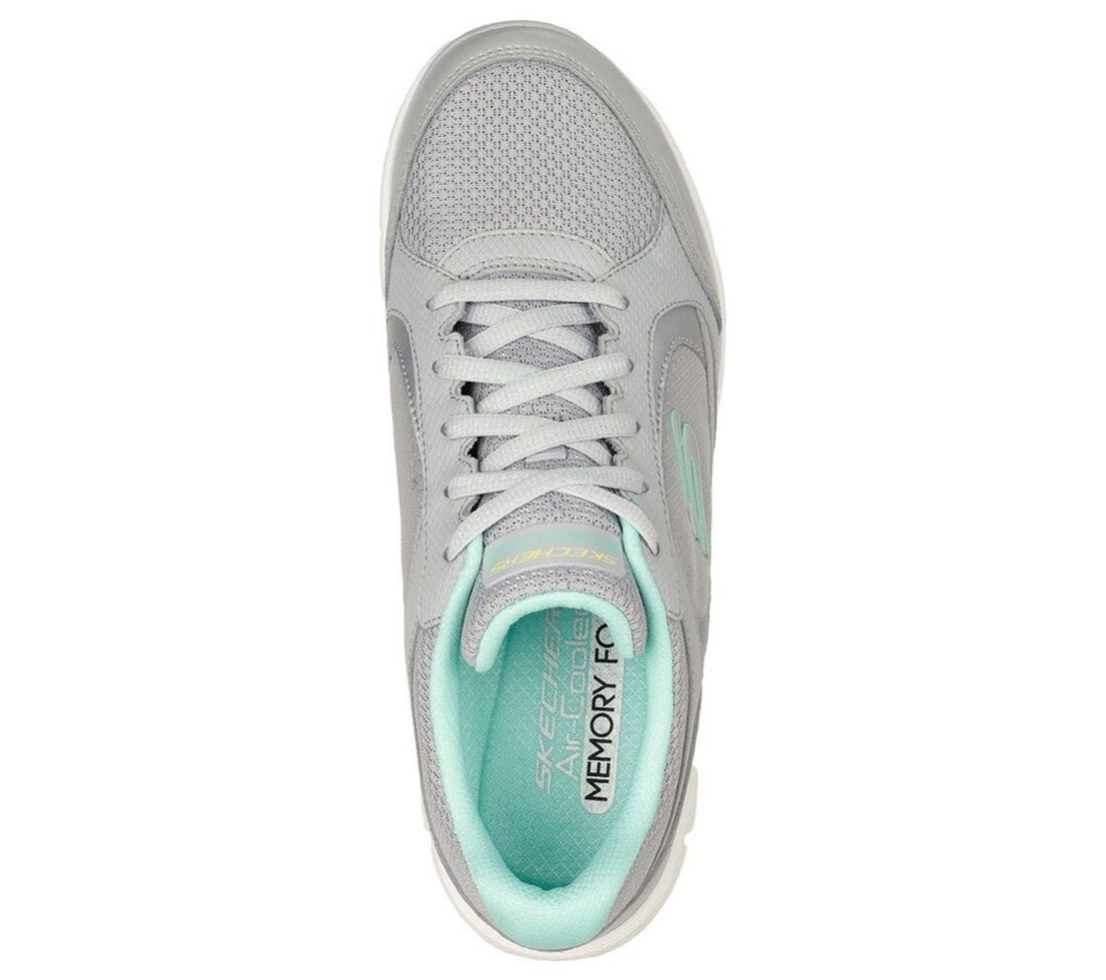 Skechers Flex Appeal 4.0 - True Clarity Women's Training Shoes Grey Turquoise | PZFW09574