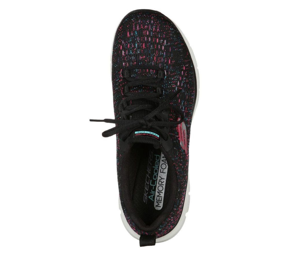 Skechers Flex Appeal 4.0 - Vivid Spirit Women's Training Shoes Black Blue Pink | GOQP37251