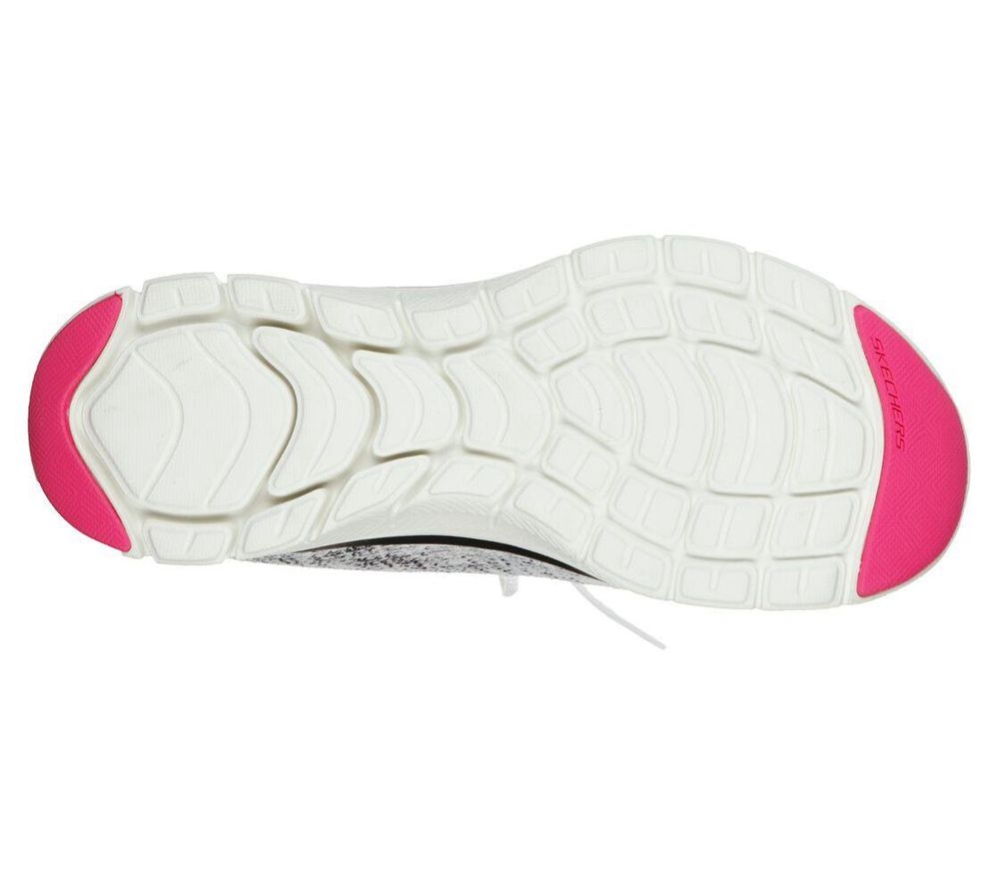 Skechers Flex Appeal 4.0 - Vivid Spirit Women's Training Shoes White Black | TPMH71384