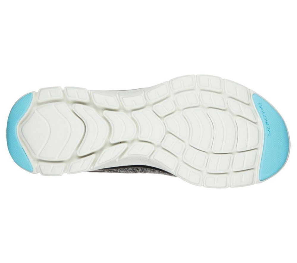 Skechers Flex Appeal 4.0 Women's Training Shoes Black Blue Grey | UELM68574
