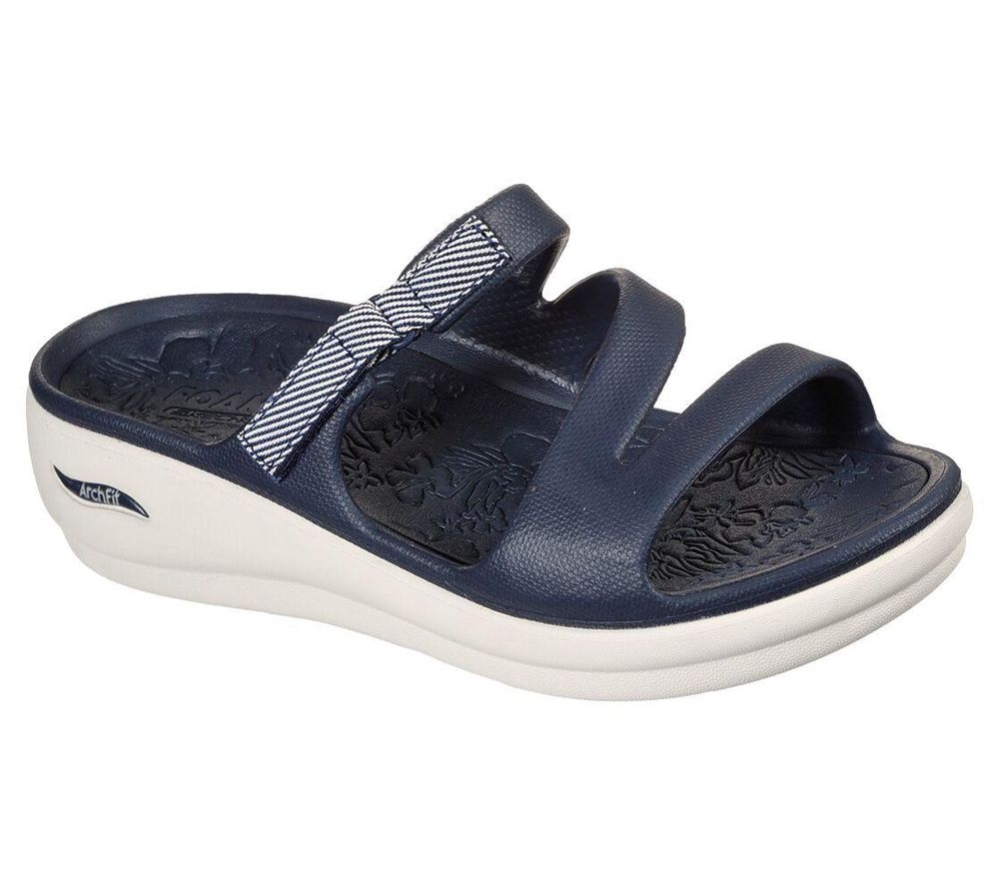 Skechers Foamies: Arch Fit Ascend - Admired Women\'s Slides Navy | MKAB26098