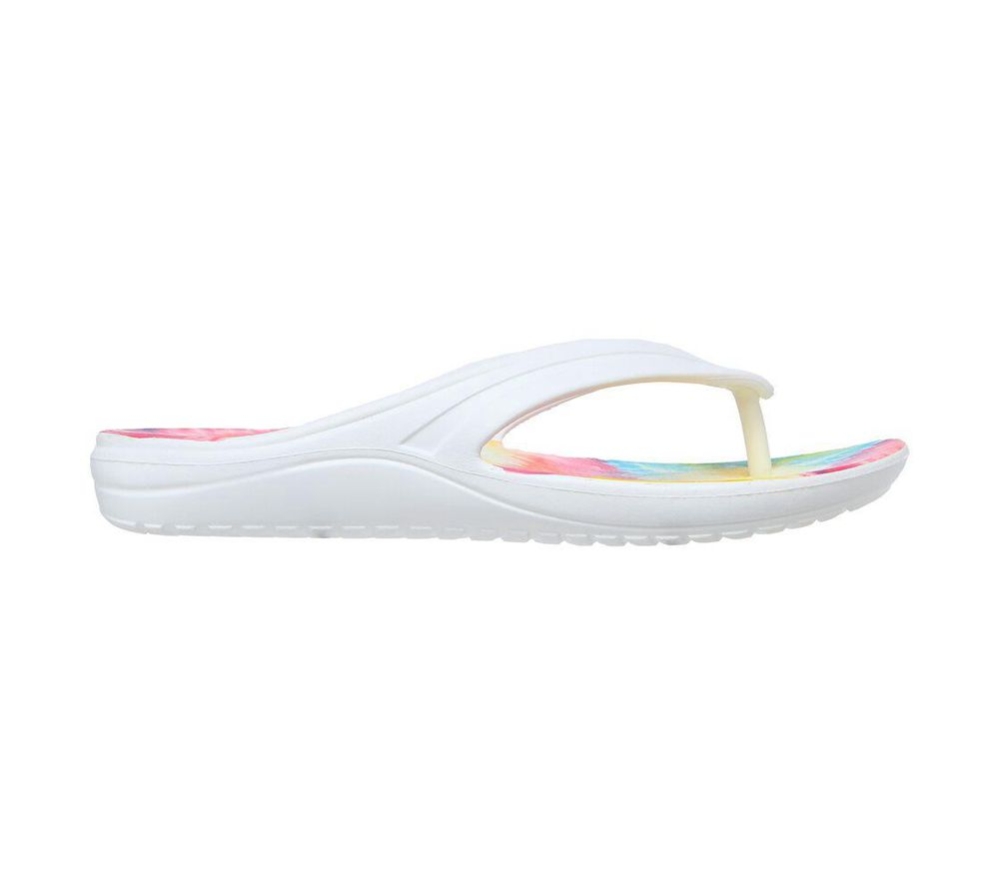Skechers Foamies: Bay Breeze - Spontaneous Women's Flip Flops White Multicolor | CMEK74905