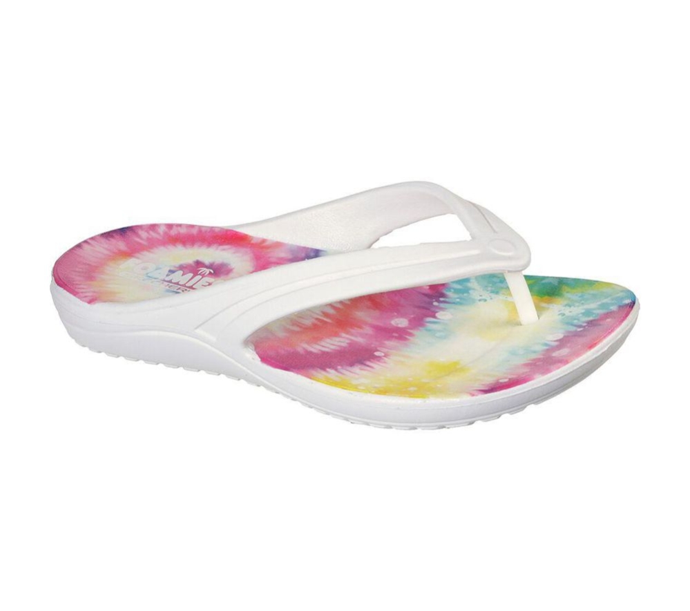 Skechers Foamies: Bay Breeze - Spontaneous Women\'s Flip Flops White Multicolor | CMEK74905