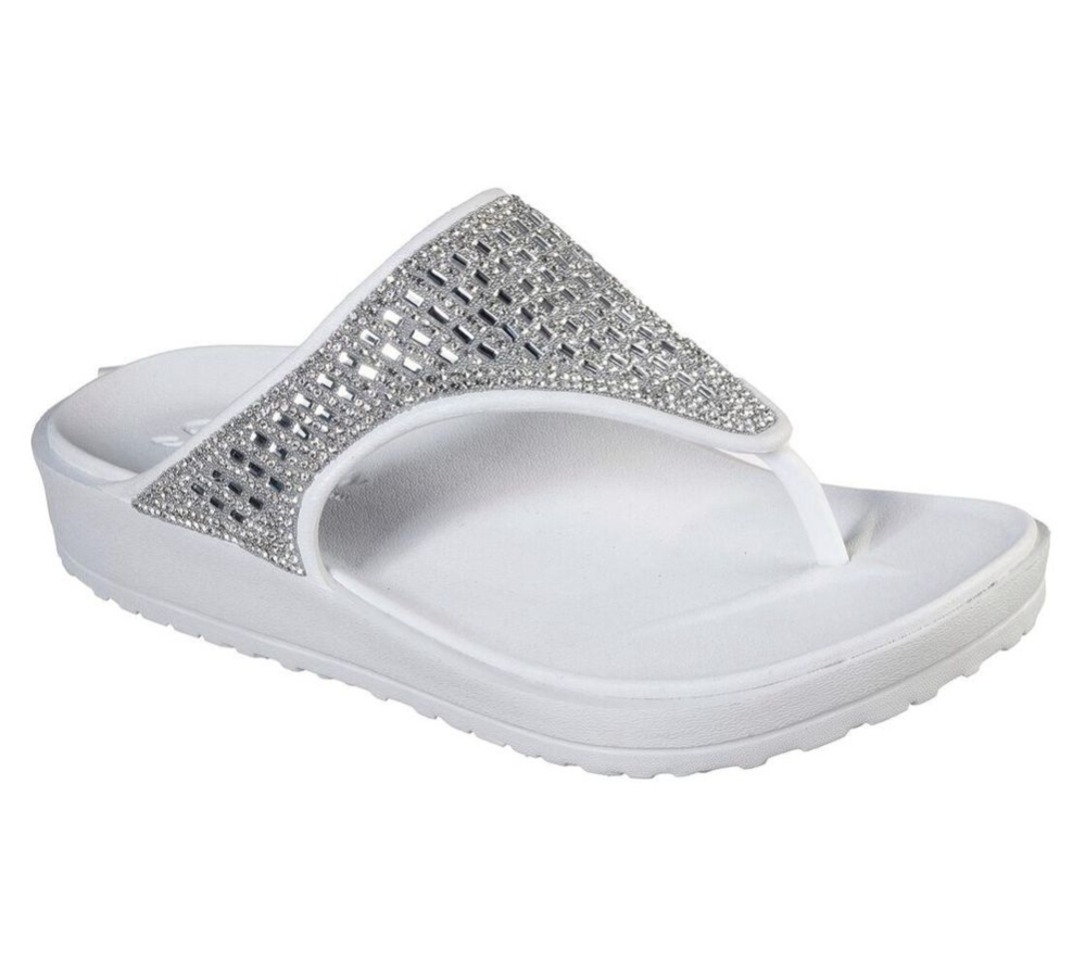 Skechers Foamies: Cali Breeze 2.0 Women\'s Flip Flops White | UPJZ06457
