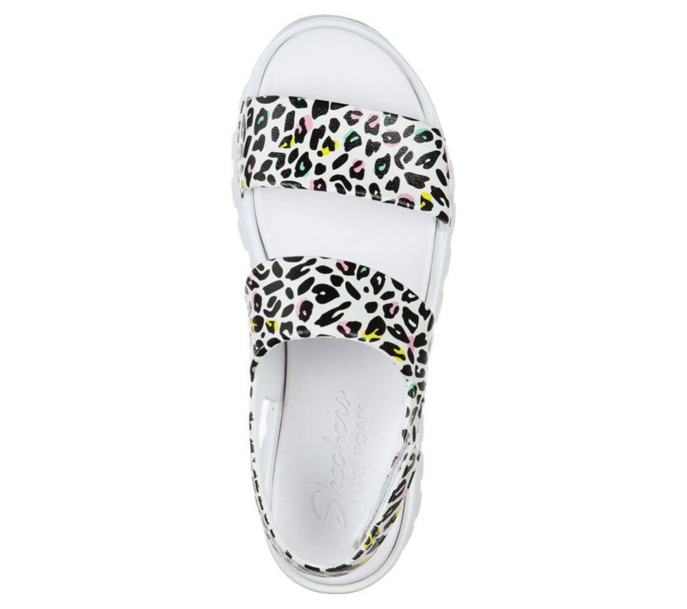Skechers Foamies: Footsteps - Wild Thang Women's Sandals White Multicolor | JFCK89673