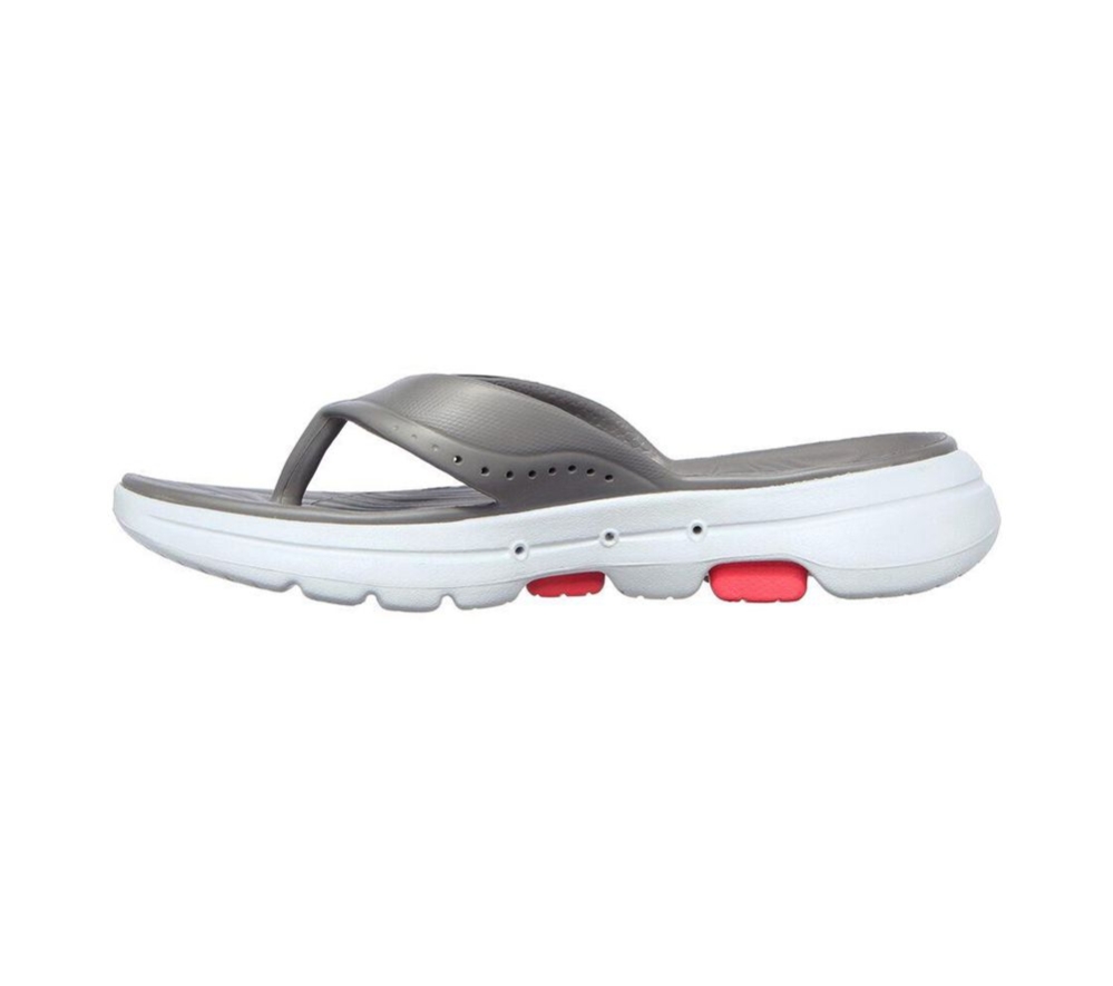 Skechers Foamies: GOwalk 5 - Bali Women's Flip Flops Grey | UKOE94370