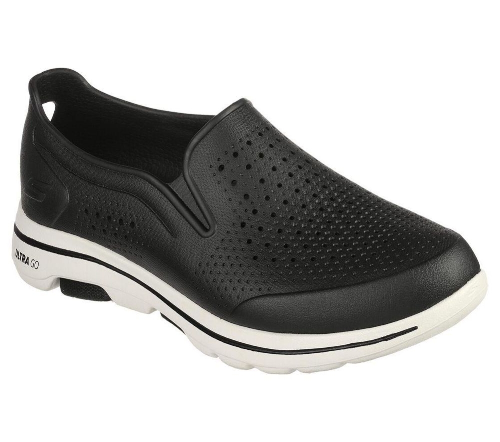 Skechers Foamies: GOwalk 5 - Easy Going Men\'s Walking Shoes Black White | GYSR74698