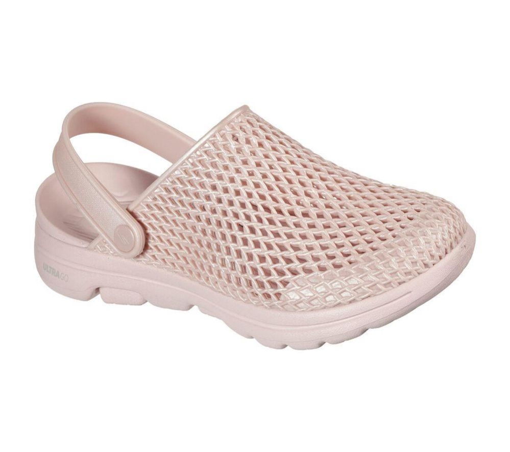 Skechers Foamies: GOwalk 5 - Sea Scape Women\'s Clogs Pink | OQJC19786