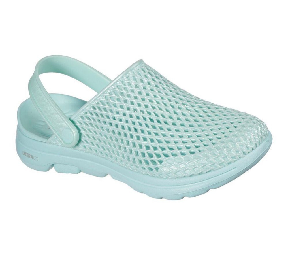 Skechers Foamies: GOwalk 5 - Sea Scape Women\'s Clogs Turquoise | SFBD16452