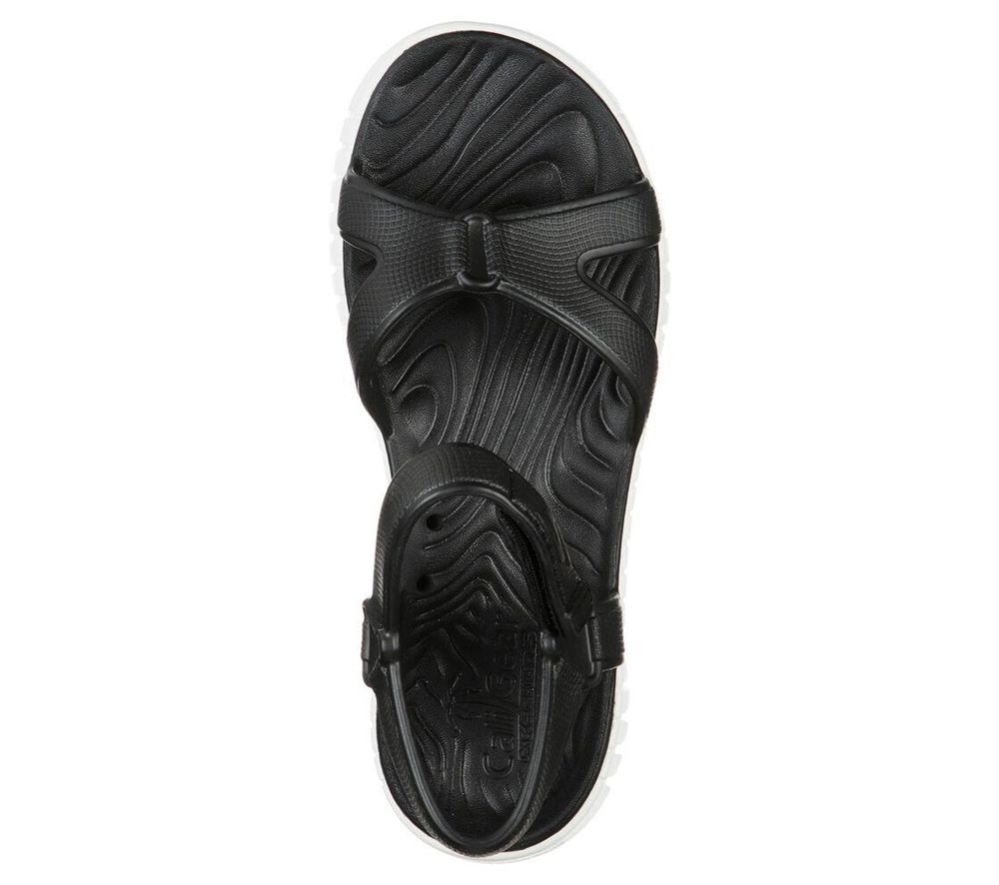 Skechers Foamies: GOwalk Smart - Aloha Women's Sandals Black White | ZAOJ28756